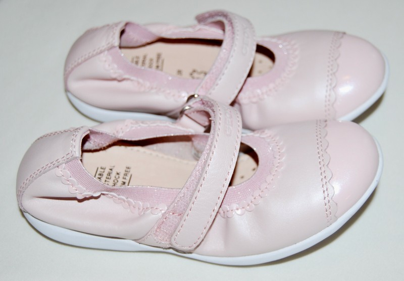 NIB GEOX Little GIrls Light Pink Jodie B. Mary Jane Ballet Flats Shoes 10.5 12
