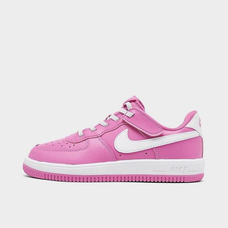 NIB Little Girl PS Nike Air Force 1 EasyOn FN0237 600 Playful Pink White
