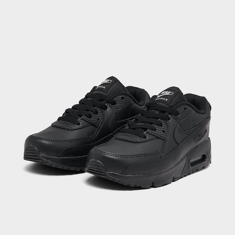 NIB Little Kid Nike Air Max 90 CD6867 001 Black/Black/White/Black