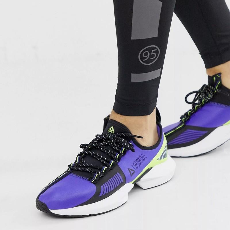 NIB Reebok Sole Fury TS 7.5 Running Shoes Cross Trainer Ultra Purple Neon Lime