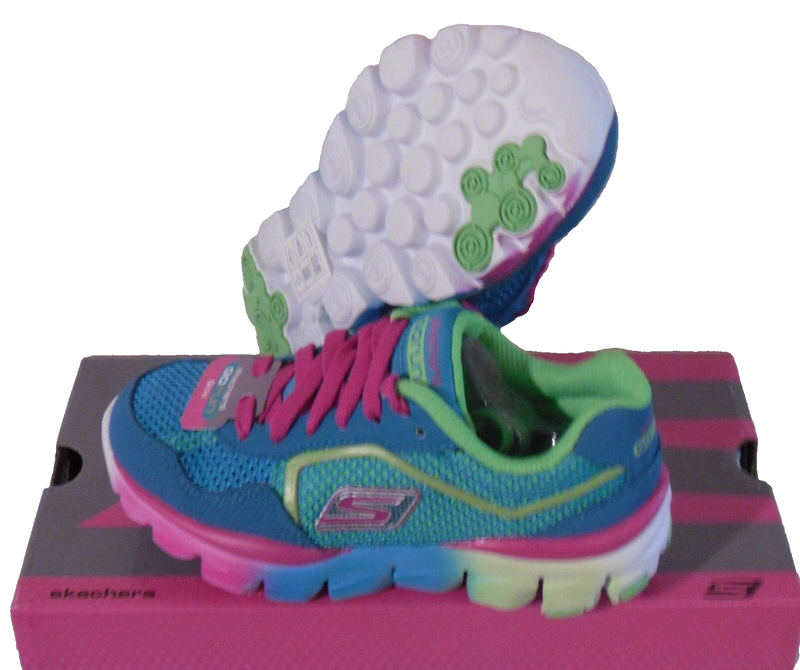 NIB Skechers Girls Go Run Ride Athletic Shoes 11.5 Blue/Multi MSRP$55