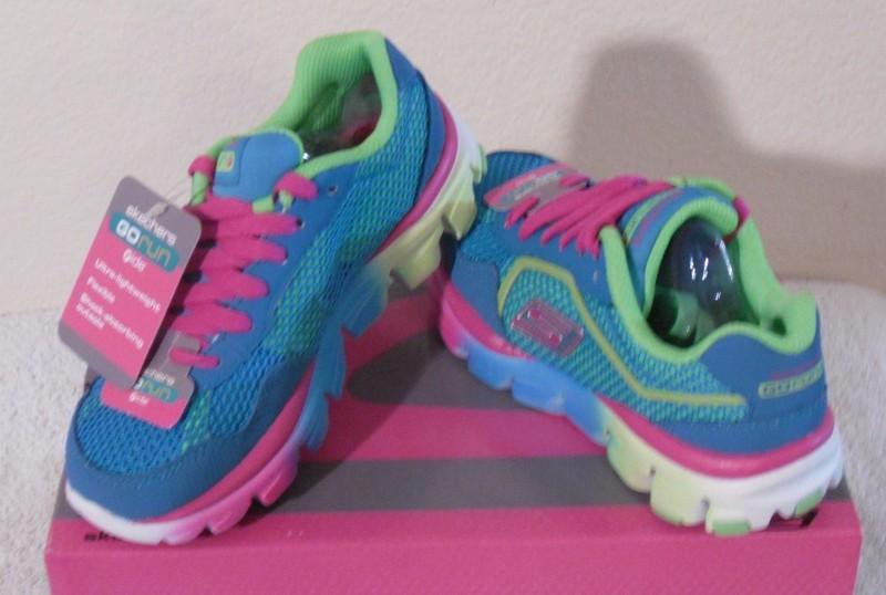 NIB Skechers Girls Go Run Ride Athletic Shoes 11.5 Blue/Multi MSRP$55