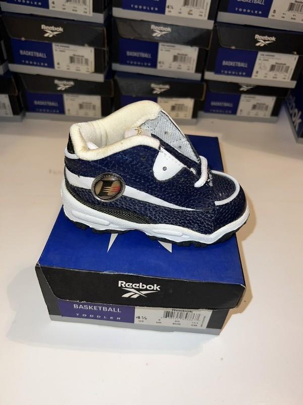 NIB Toddler's Reebok The Answer Navy White Black Gold 1997 Sz 2-7.5 Iverson OG
