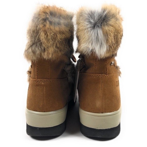 NIB Womens Cougar Rabbit Fur Suede Vanora Boots Size: 11 Color: Hazel