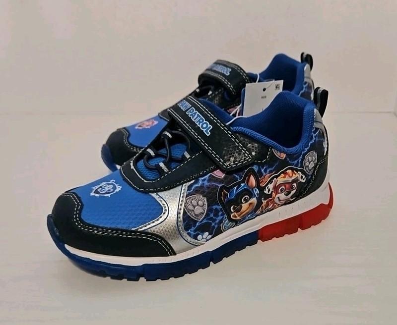 Nickelodeon PAW Patrol Boys Light Up Hook & Loop Mighty Pups Sneakers Blue/Red 1