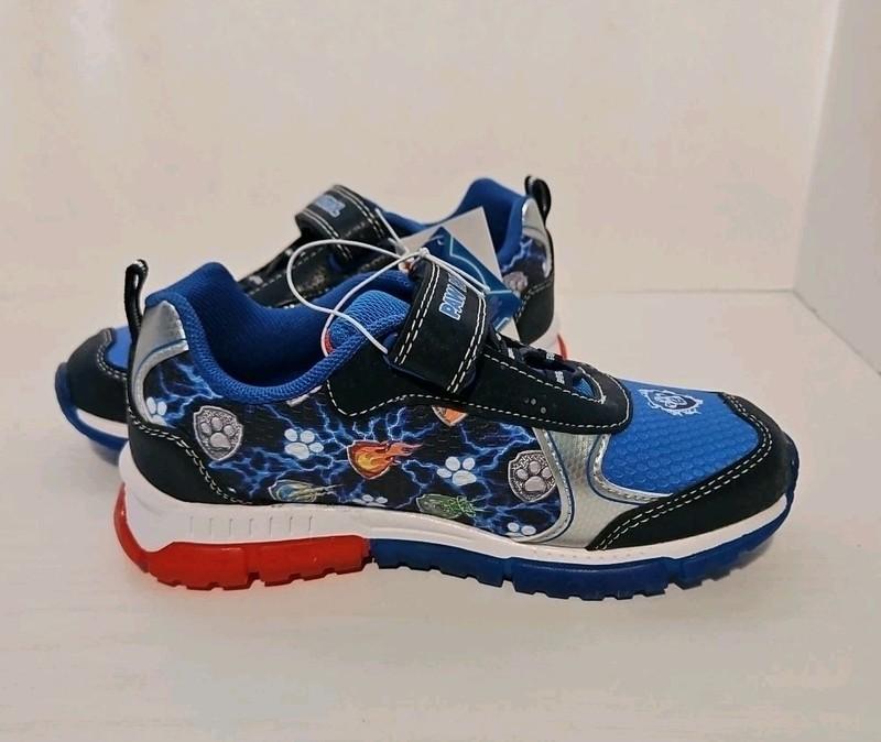Nickelodeon PAW Patrol Boys Light Up Hook & Loop Mighty Pups Sneakers Blue/Red 1