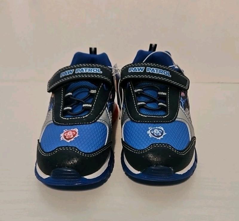 Nickelodeon PAW Patrol Boys Light Up Hook & Loop Mighty Pups Sneakers Blue/Red 1