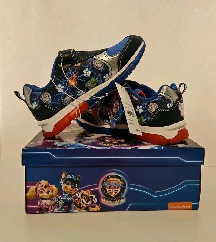 Nickelodeon PAW Patrol Boys Light Up Hook & Loop Mighty Pups Sneakers Blue/Red 1