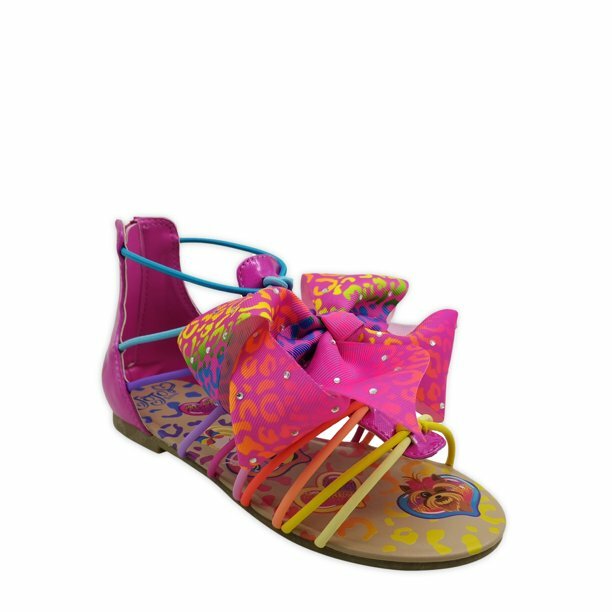 Nickelodeon SIZE 5 Jojo Siwa Bow Rainbow Gladiator Big Girls Color PINK NEW
