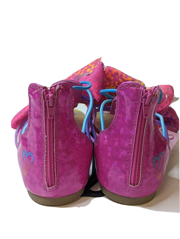 Nickelodeon SIZE 5 Jojo Siwa Bow Rainbow Gladiator Big Girls Color PINK NEW