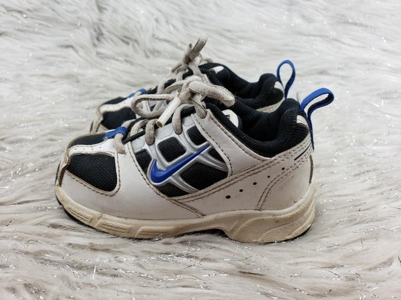 NIKE 317997-041 White Blue Black Sneakers Toddler Child Size 5C