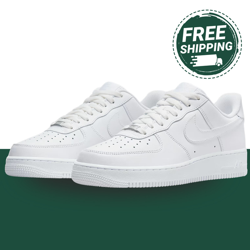 Nike Air Force 1 '07 White Low Sneakers Unisex Comfort Fit Everyday Shoes