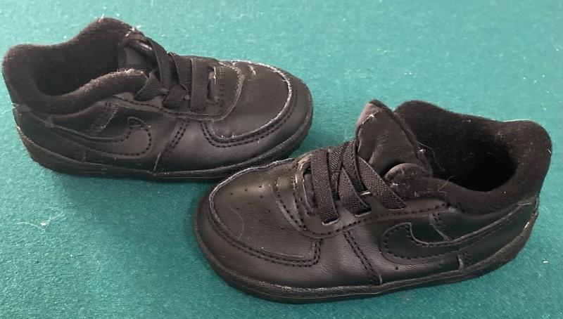 Nike Air Force 1 Baby Shoes Size 4 Color Black CK2201-001. Excellent Condition