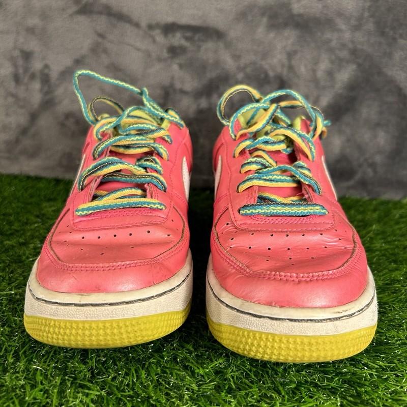 Nike Air Force 1 Girls 5.5Y Pink White Shoes Sneaker Athletic Casual Gym