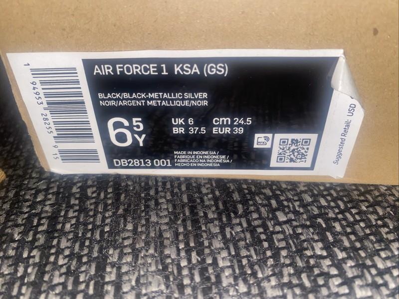 Nike Air Force 1 KSA Recycled Wool Pack Sneakers GS Size 6.5Y DB2813 001