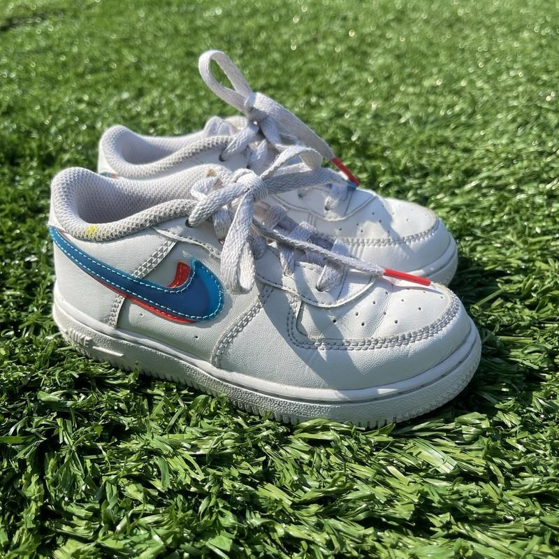 Nike Air Force 1 Low "3D Glasses" Toddler Shoes Sneaker AF1 10C White CJ7161-100