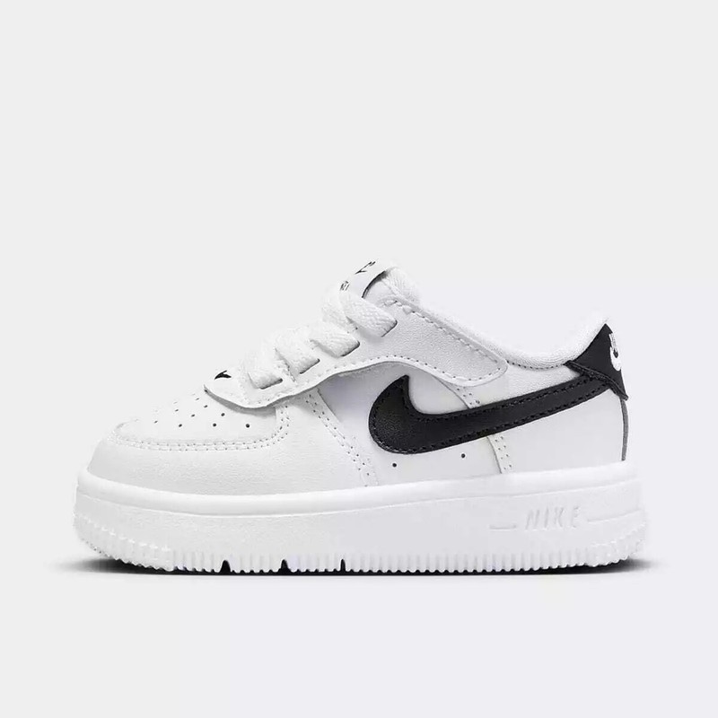 Nike Air Force 1 Low EasyOn Stretch Lace White Black FN0236-101 Kids TD New