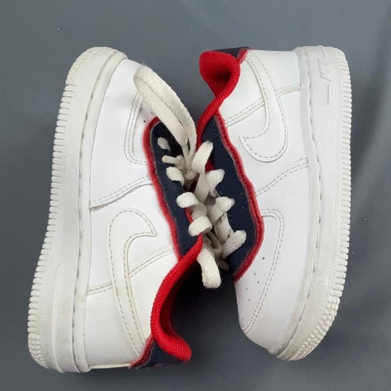 Nike Air Force 1 Low Toddler 6C White Red Navy BV1086-101 Classic Sneakers