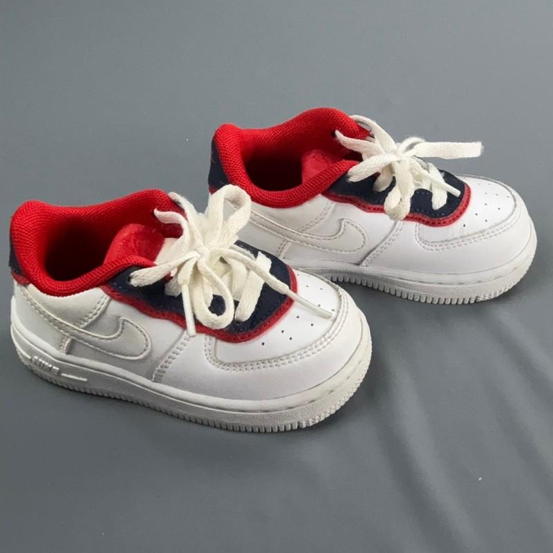 Nike Air Force 1 Low Toddler 6C White Red Navy BV1086-101 Classic Sneakers