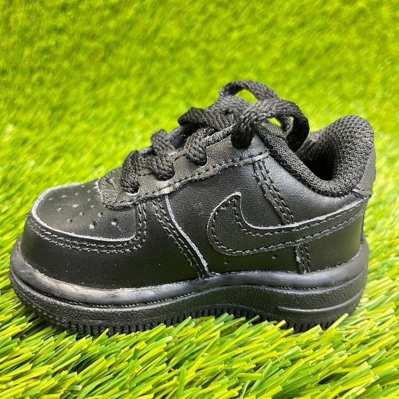 Nike Air Force 1 Low Toddler Size 2C Triple Black Athletic Shoes Sneakers