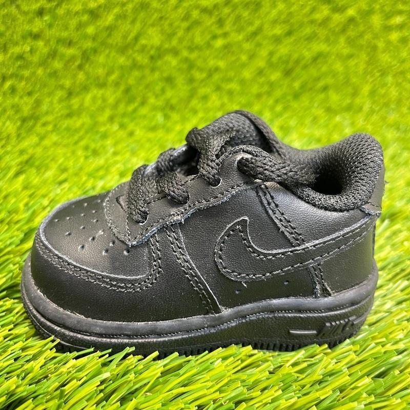Nike Air Force 1 Low Toddler Size 2C Triple Black Athletic Shoes Sneakers