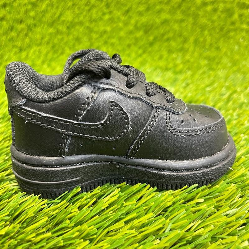 Nike Air Force 1 Low Toddler Size 2C Triple Black Athletic Shoes Sneakers