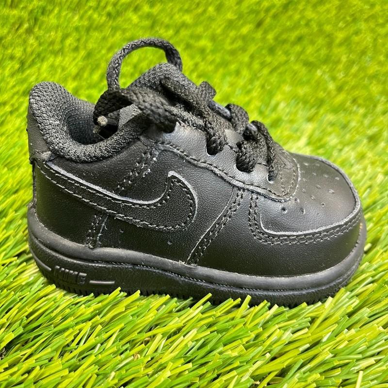 Nike Air Force 1 Low Toddler Size 2C Triple Black Athletic Shoes Sneakers