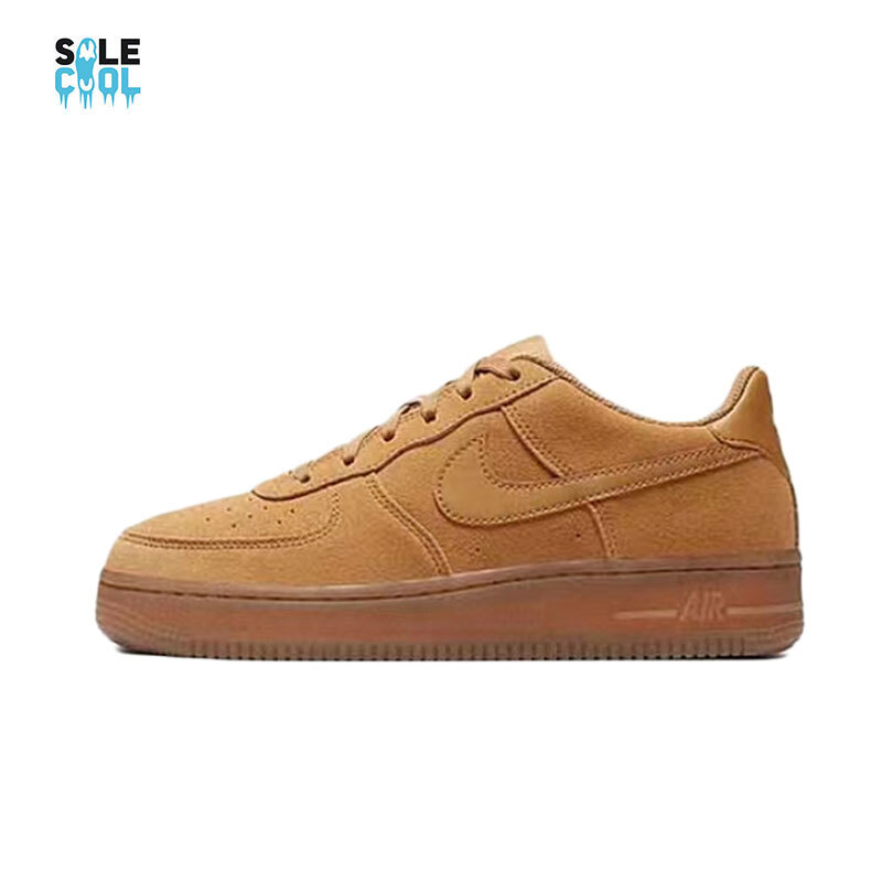 NIKE Air Force 1 LV8 3 Shoes Low GS Cut Sneaker Brown BQ5485-700
