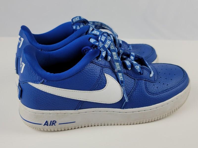 Nike Air Force 1 Size 7Y Youth Statement Game NBA Blue Low Tops AF1 VG Condition
