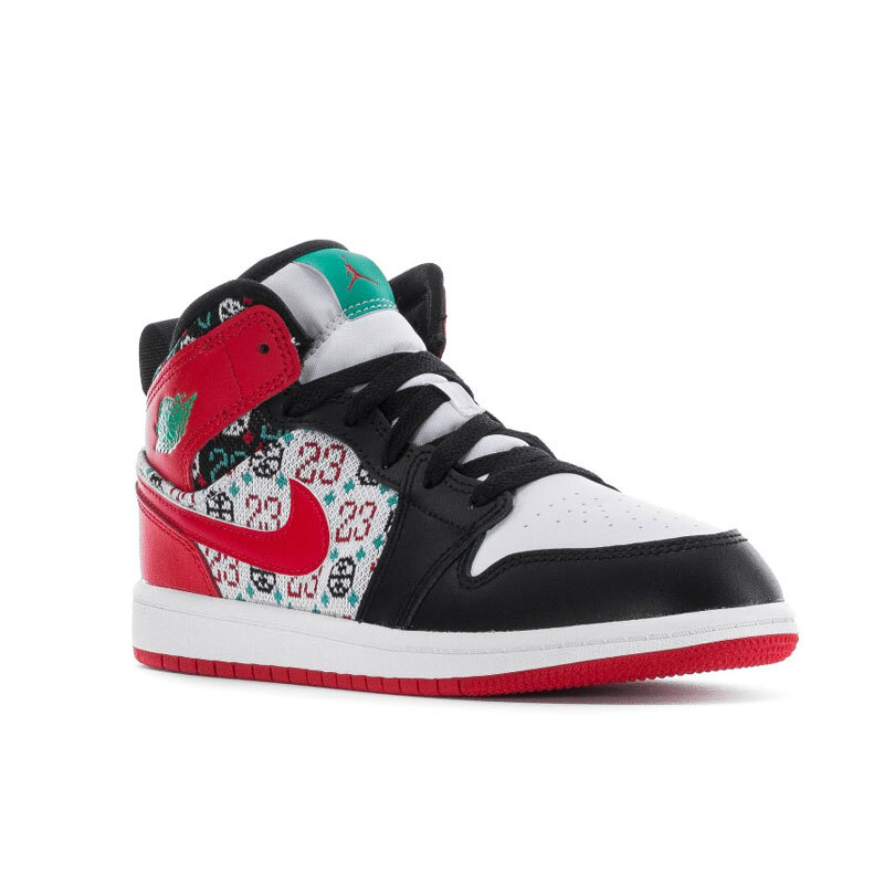 Nike Air Jordan 1 AJ1 Mid Ugly Christmas Sweater Boys PS PRESCHOOL DM1210-150