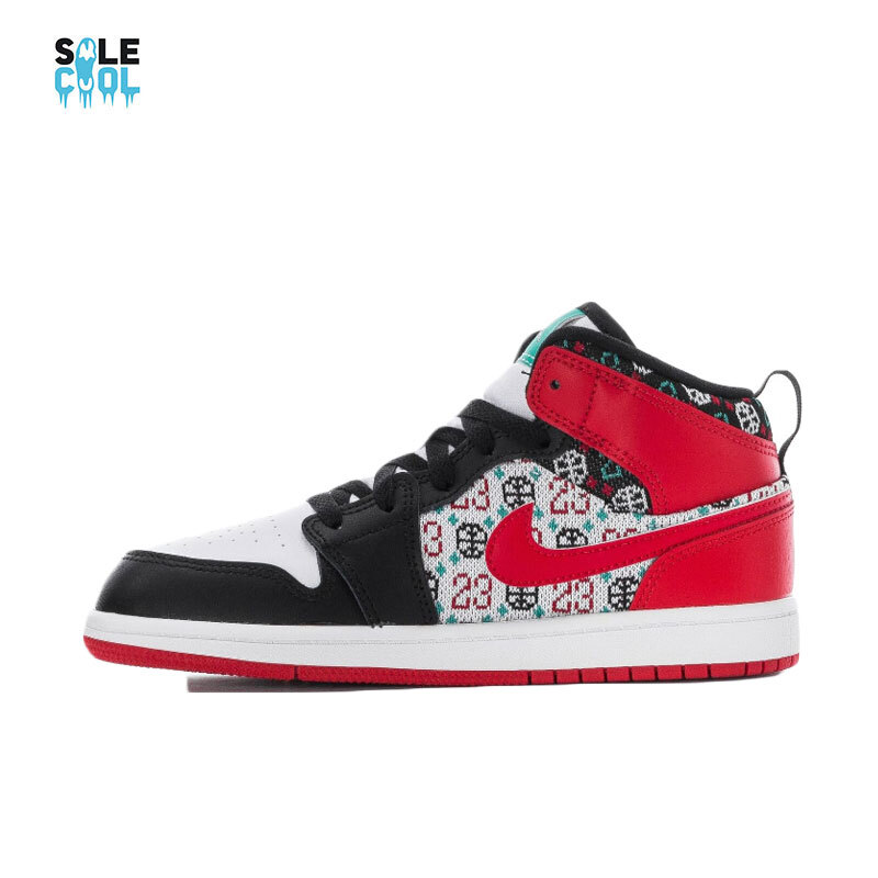 Nike Air Jordan 1 AJ1 Mid Ugly Christmas Sweater Boys PS PRESCHOOL DM1210-150