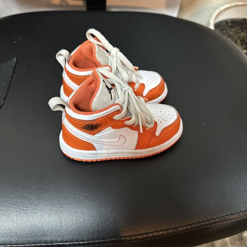 Nike Air Jordan 1 Mid SE TD 'Electro Orange' DM4230-800 Toddler Size 6C