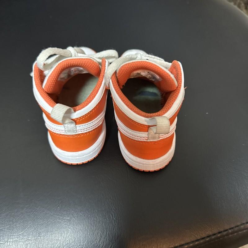 Nike Air Jordan 1 Mid SE TD 'Electro Orange' DM4230-800 Toddler Size 6C