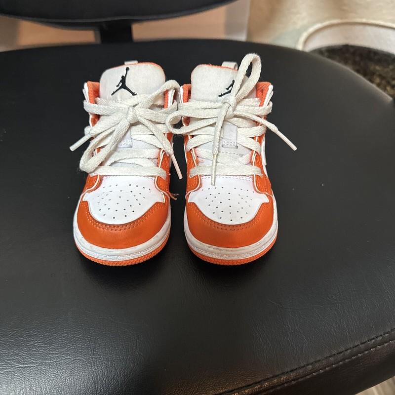 Nike Air Jordan 1 Mid SE TD 'Electro Orange' DM4230-800 Toddler Size 6C