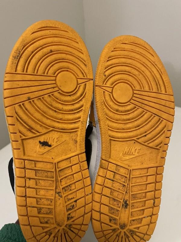 Nike Air Jordan 1 Mid Taxi Black-White Size 1 Y Excellent Used