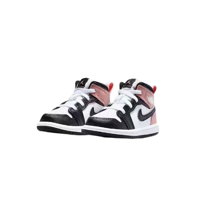 Nike Air Jordan 1 Mid TD TODDLERS White Black Rust Pink Shoes DQ8425-100