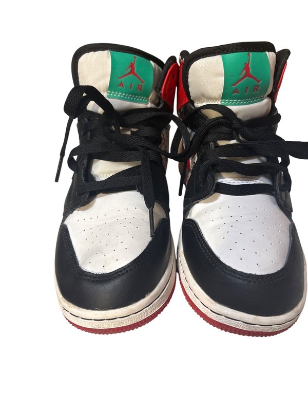 Nike Air Jordan 1 Mid Xmas Sweater Youth Sneakers 6Y