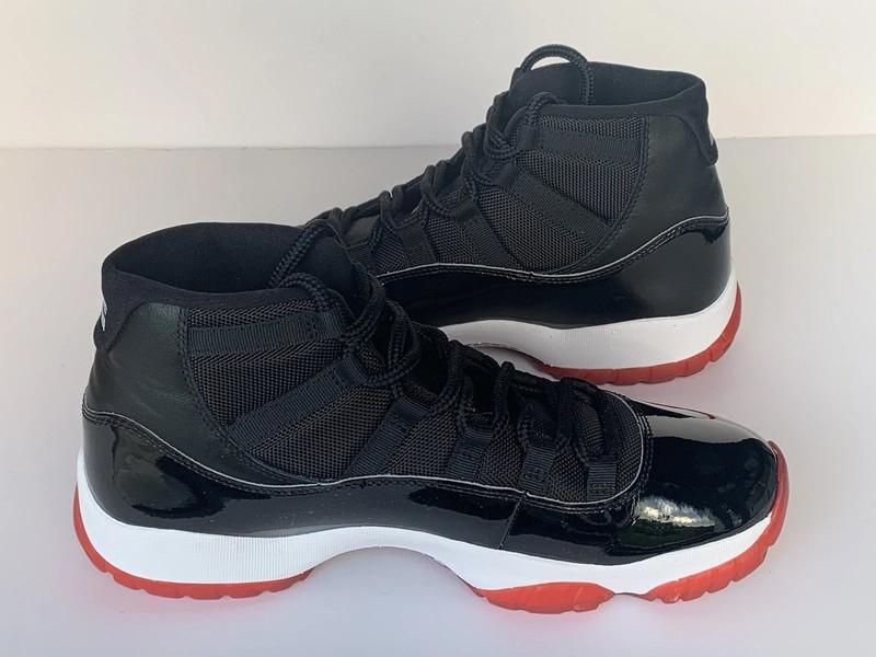 Nike Air Jordan 11 Retro “Bred” Men’s High-Top Basketball Sneakers Classic O