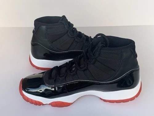 Nike Air Jordan 11 Retro “Bred” Men’s High-Top Basketball Sneakers Classic O