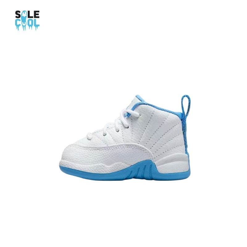 Nike Air Jordan 12 Retro Melo White&University Blue TD Toddler Shoes 850000-112