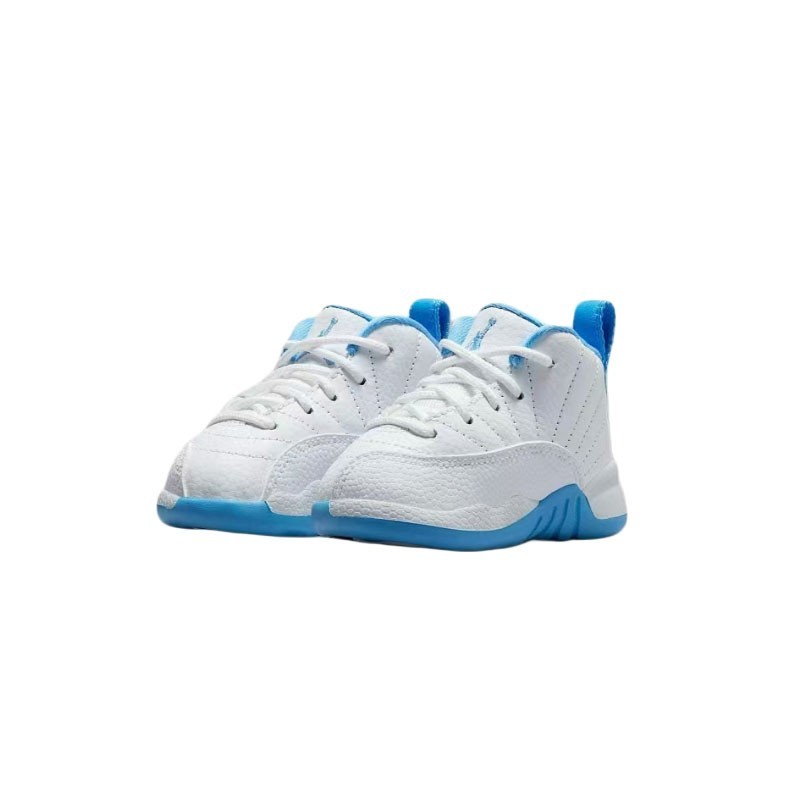 Nike Air Jordan 12 Retro Melo White&University Blue TD Toddler Shoes 850000-112