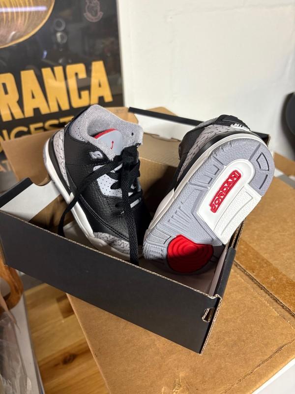 Nike Air Jordan 3 Retro OG TD Black Cement 2024 DM0968-010 Size 7C