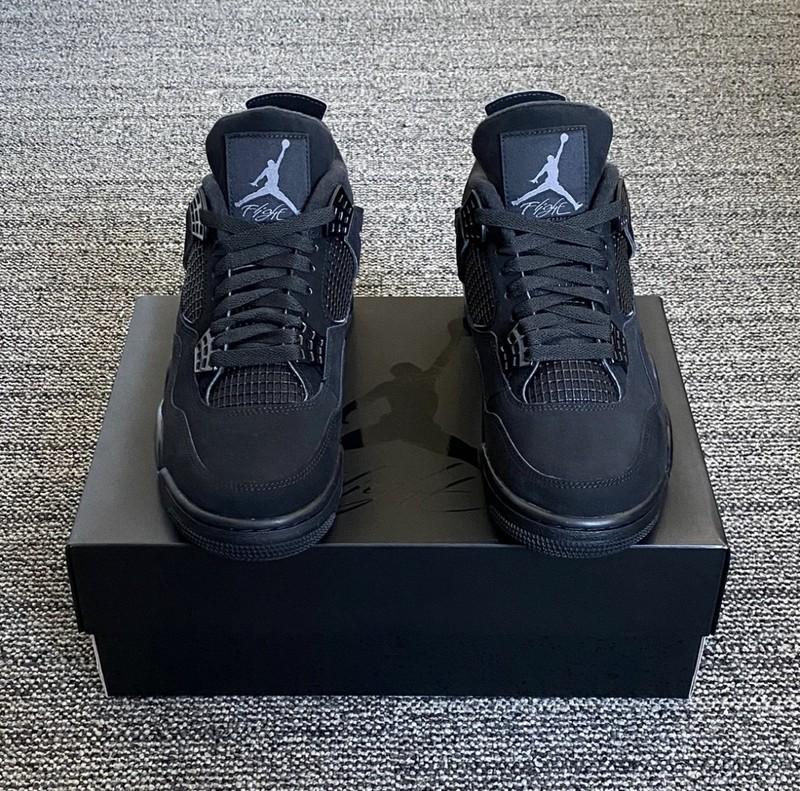 Nike Air Jordan 4 "Black Cat" Retro Men's Mid Top Basketball Shoes