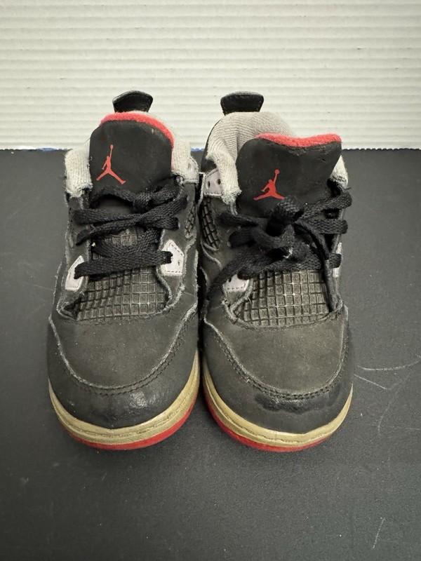 Nike Air Jordan 4 IV Retro TD Bred 308500-089 2012 6c Kids Toddler Black Red