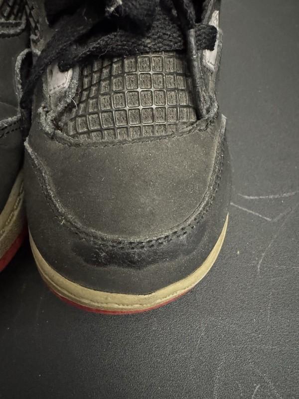 Nike Air Jordan 4 IV Retro TD Bred 308500-089 2012 6c Kids Toddler Black Red