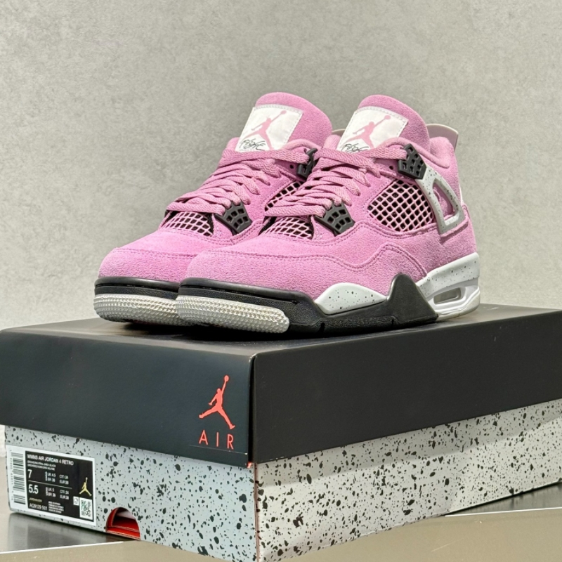 Nike Air Jordan 4 "Orchid" Men's And Women's Retro Mid Top Basketball Shoes