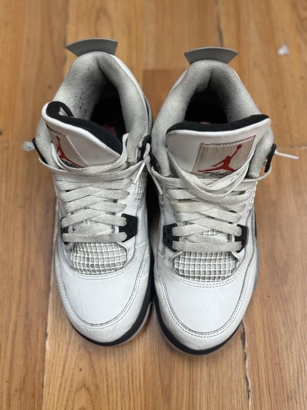 NIKE AIR JORDAN 4 RETRO GOAT SUMMIT WHITE/ RED FIRE KID'S SNEAKERS SIZE-US-6Y