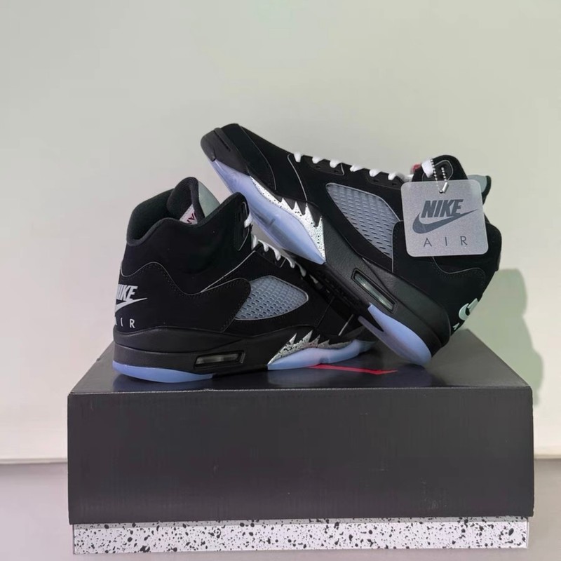 Nike Air Jordan 5 "BLACK METALLIC REIMAGINED" High Top Men's Baketball Shoes
