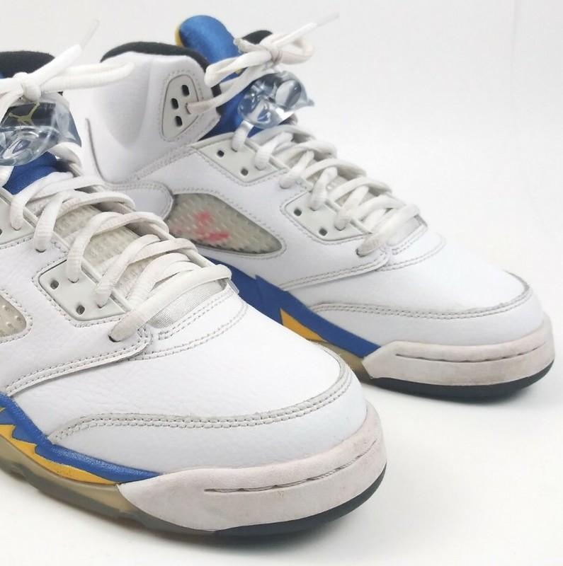 Nike Air Jordan 5 Retro Laney White/Maize/Royal Blue 440888-189 Youth Size 5.5Y