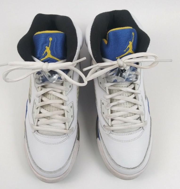 Nike Air Jordan 5 Retro Laney White/Maize/Royal Blue 440888-189 Youth Size 5.5Y